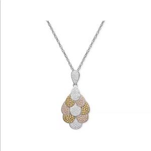 Kaleidoscope Swarovski Crystal Pendant Ster. Silv.